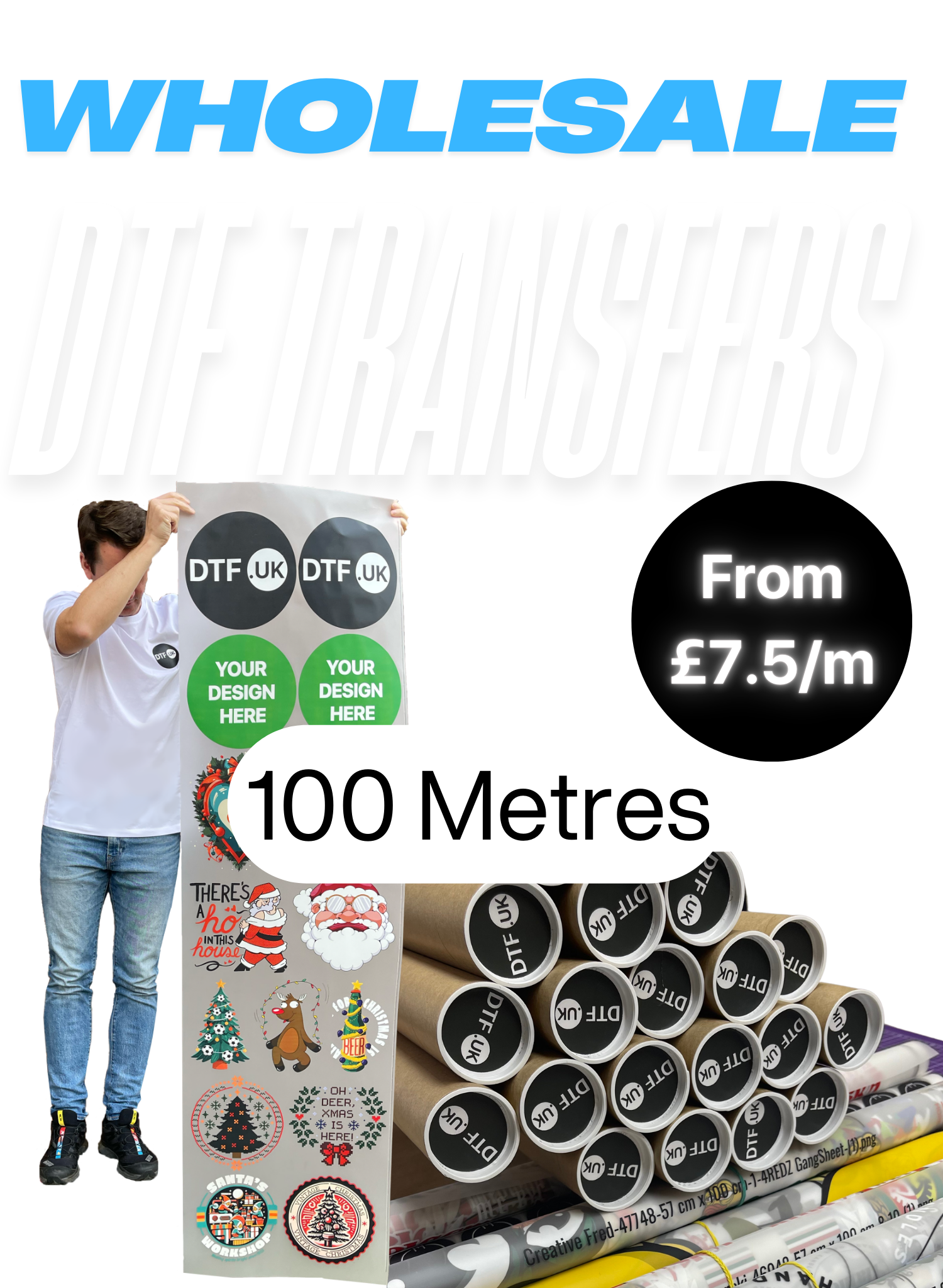 Wholesale DTF Transfers – 100 Metres Commitment