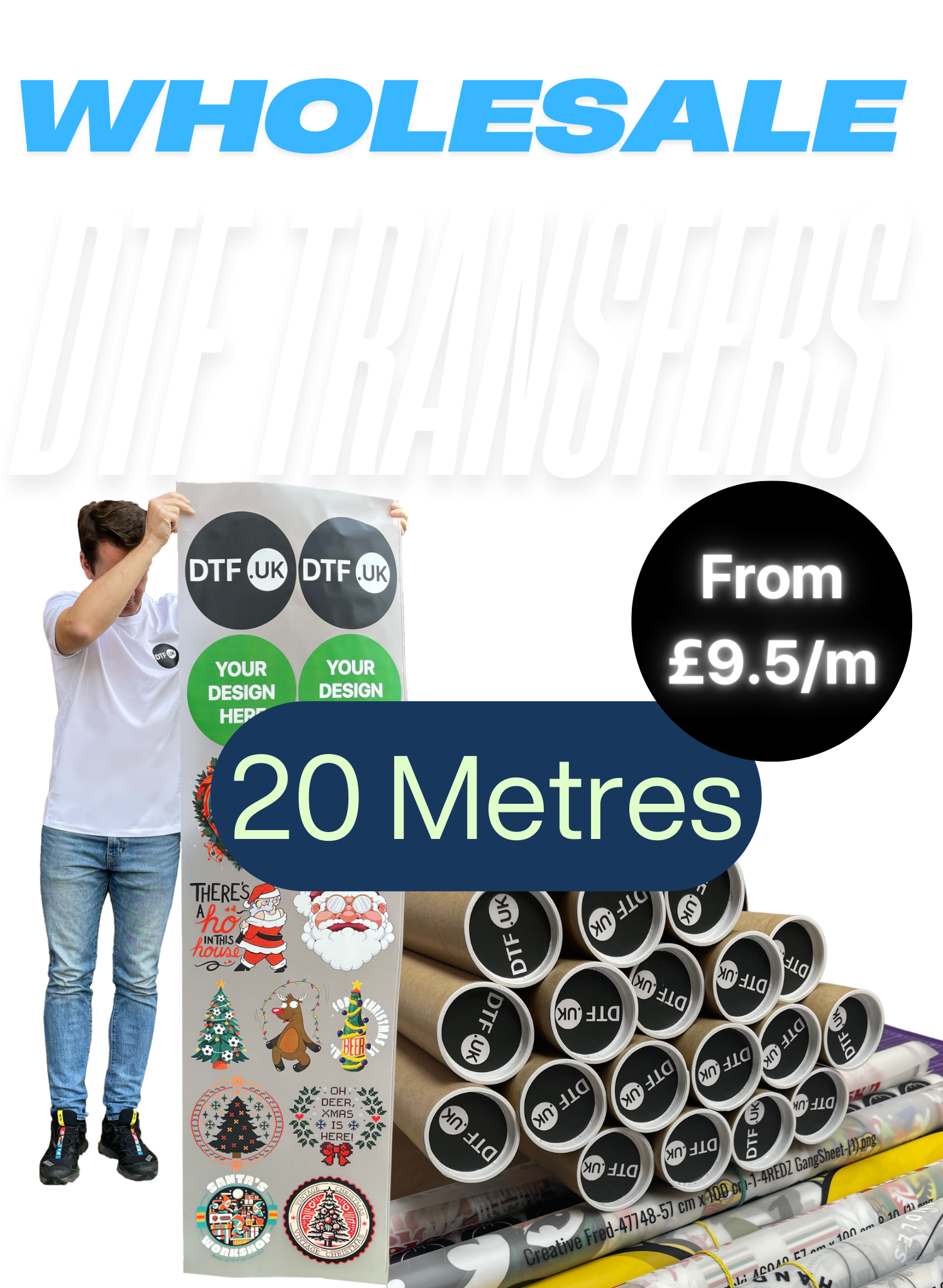 Wholesale DTF Transfers – 20 Metres Commitment