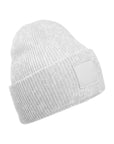 Deep-cuffed tonal patch beanie
