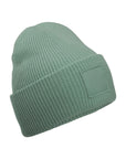 Deep-cuffed tonal patch beanie