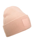 Deep-cuffed tonal patch beanie