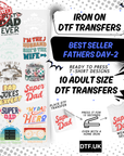 Best Seller Father's Day T-shirt Designs Premade DTF Gangsheet - DTF Bundle 2
