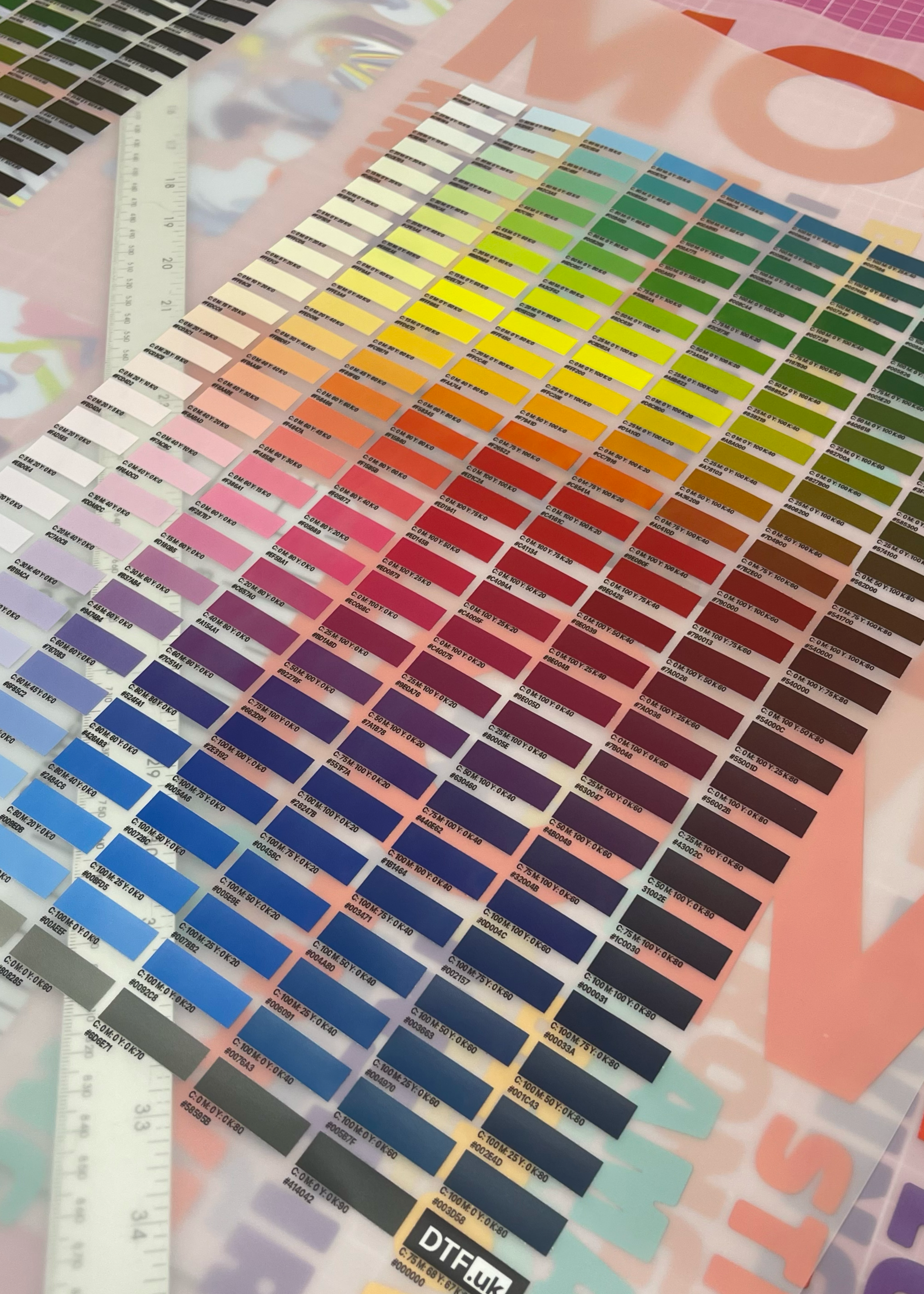Printed DTF Colour Palette Transfer