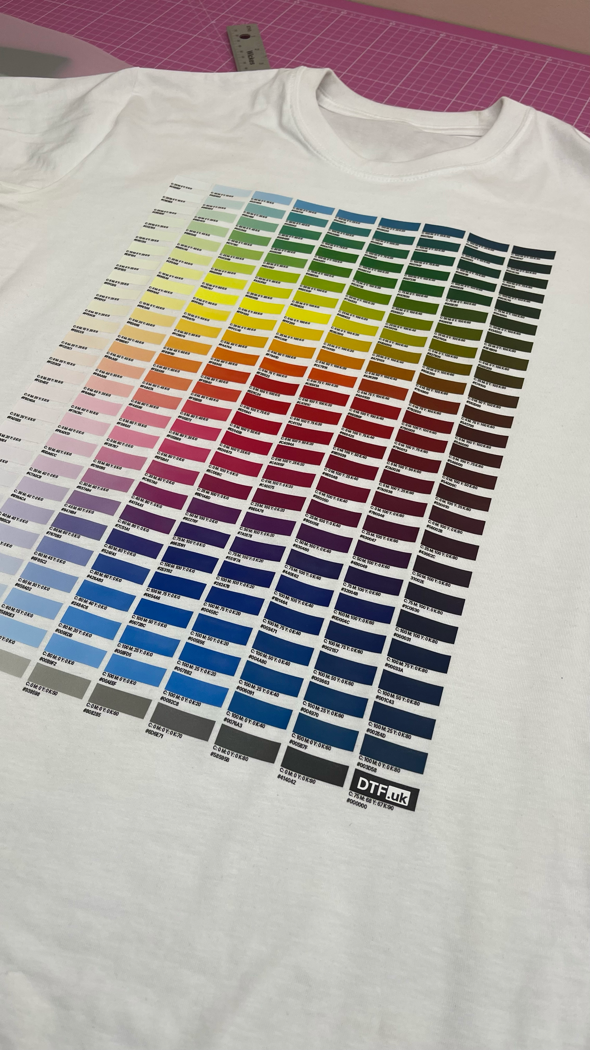 T-Shirt with Printed and Pressed Colour Palette