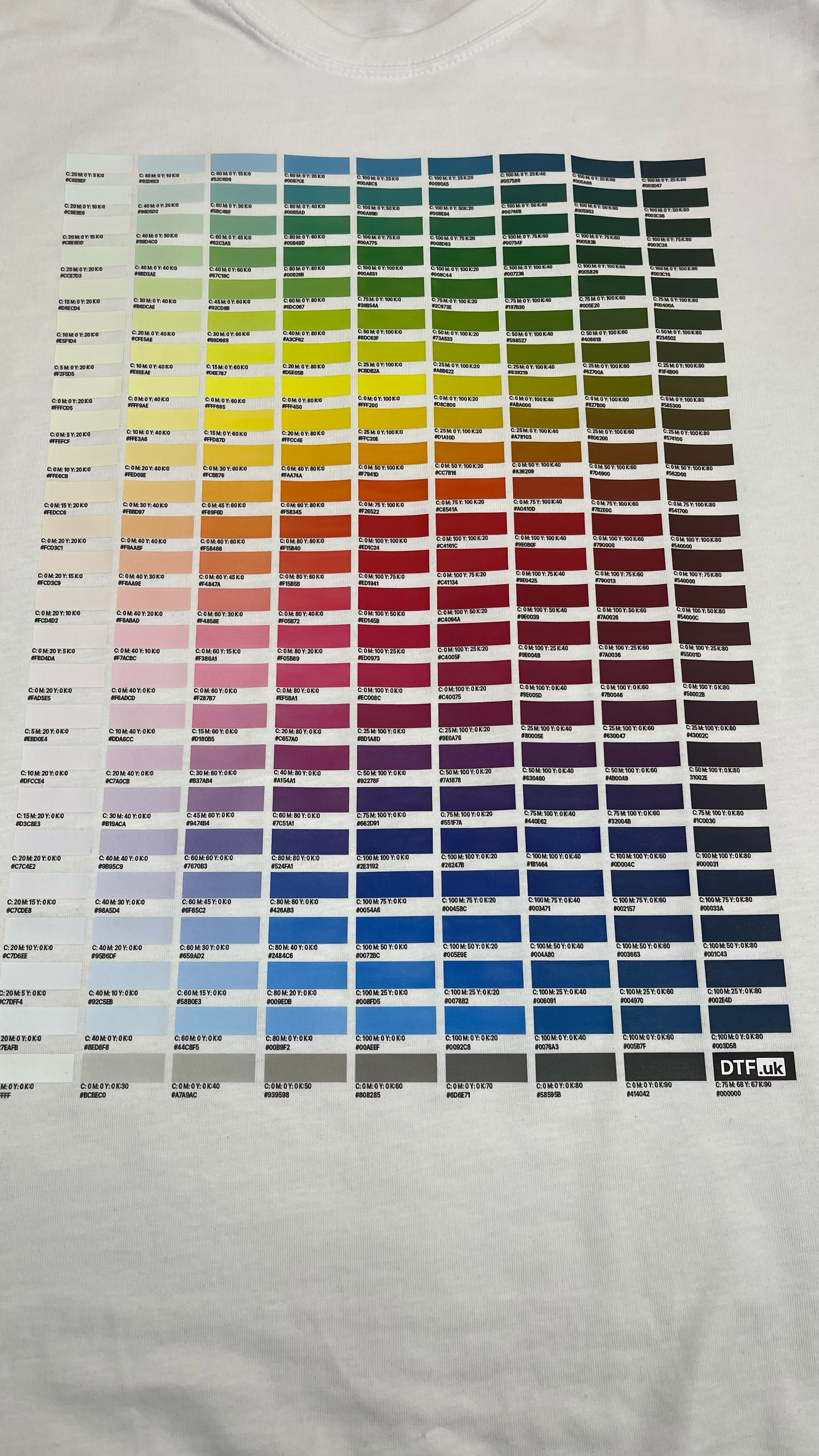 T-Shirt with Printed and Pressed Colour Palette