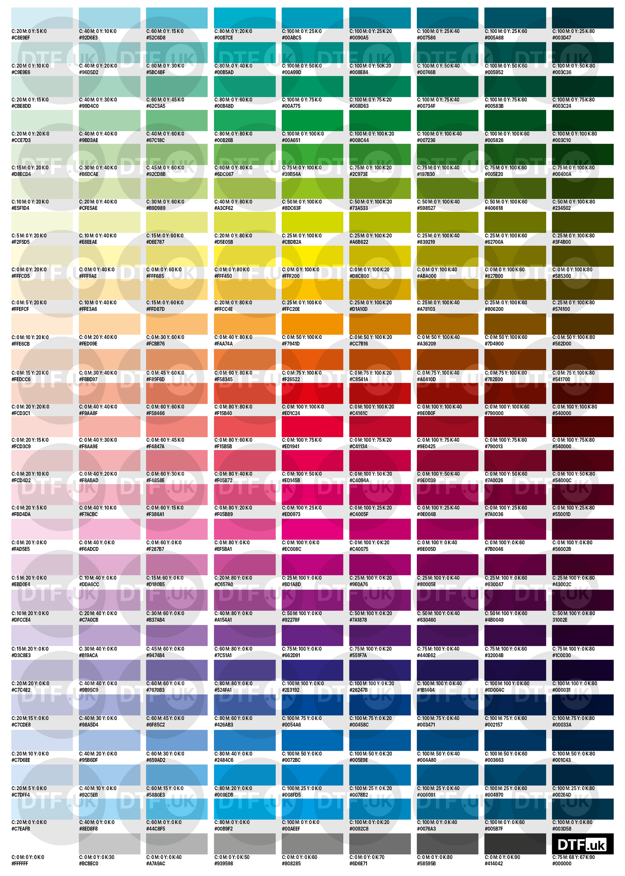Digital Download – Colour Matching Guide (276 Colours)