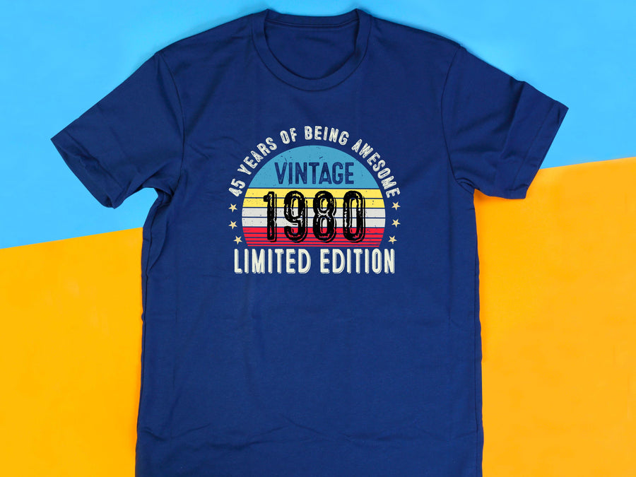 1980 Vintage 45th Birthday T-Shirt | Funny Gift for Dad