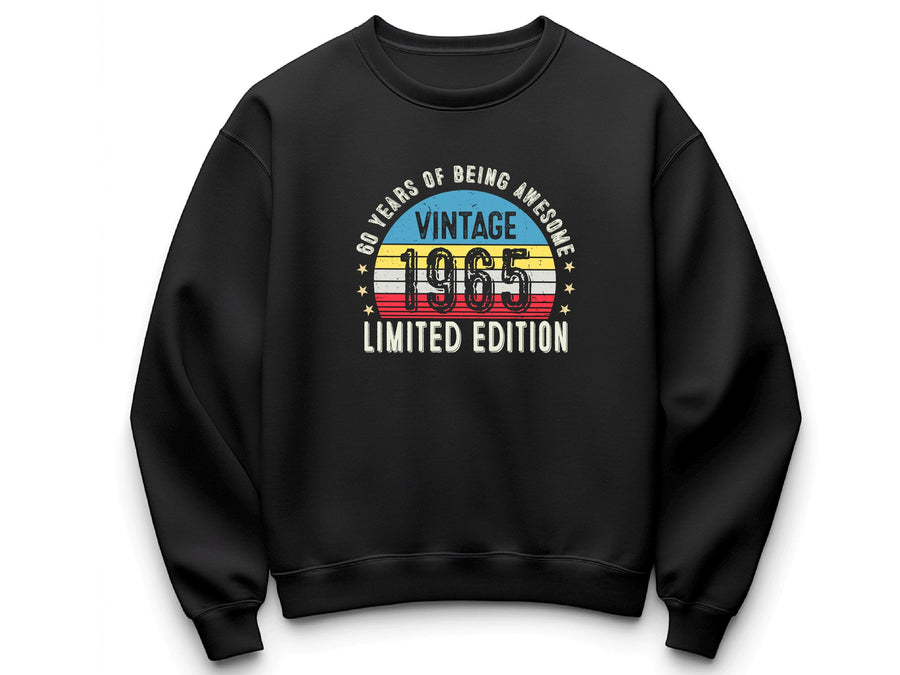 Vintage 1965 60th Birthday Sweatshirt | Cozy Gift for Dad