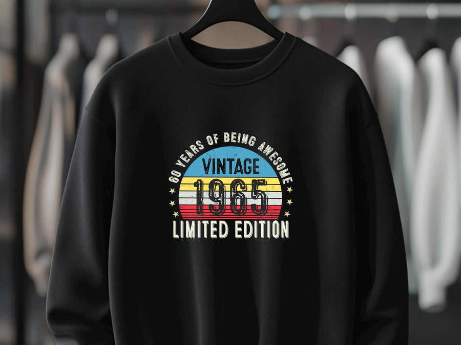Vintage 1965 60th Birthday Sweatshirt | Cozy Gift for Dad