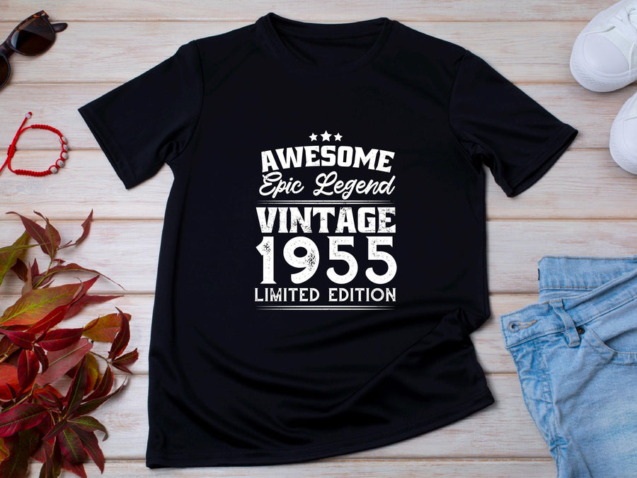 Vintage 1955 Legend T-Shirt | 70th Birthday Gift for Dad