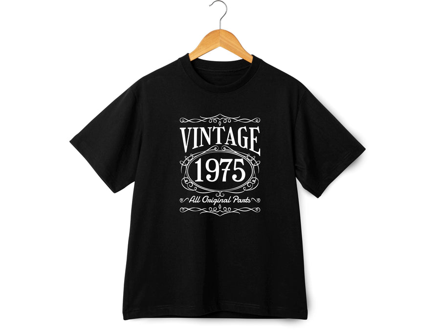 Vintage 1975 T-Shirt, 49th Birthday Gift, All Original Parts Tee