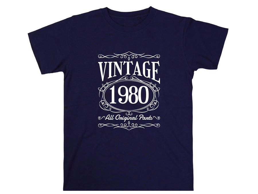 Vintage 1980 - 45th Birthday T-Shirt, All Original Parts, Funny 45th Gift for Dad, 45th Gifts for Men, 45th T-Shirt