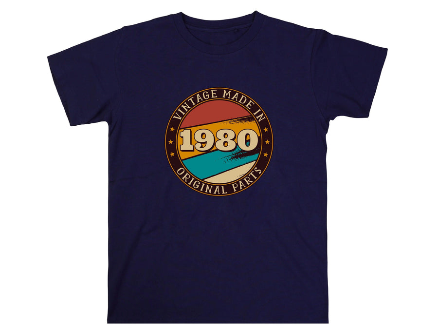 Vintage 1980 45th Birthday T-Shirt – Made with Original Parts