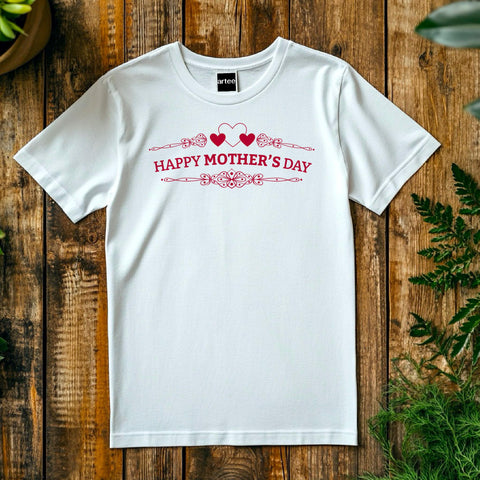 Happy Mother's Day Hearts T-Shirt, Gift for Mom