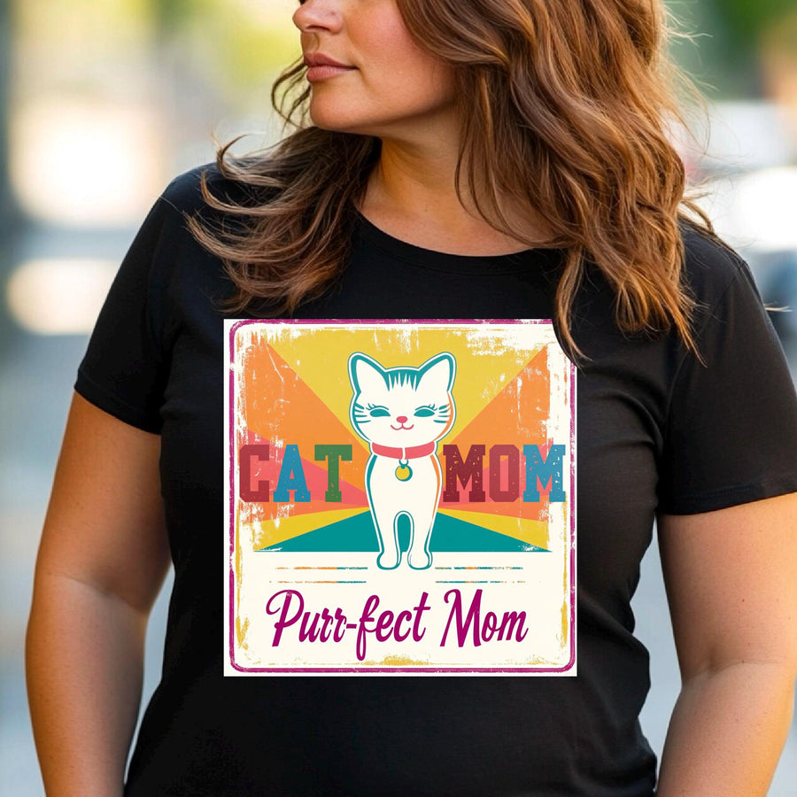 Cat Mom T-Shirt – Purrfect Funny Cat Lover Gift