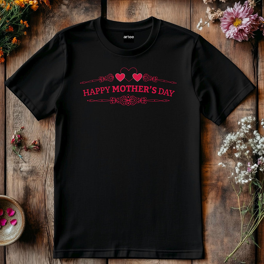 Happy Mother's Day Hearts T-Shirt, Gift for Mom