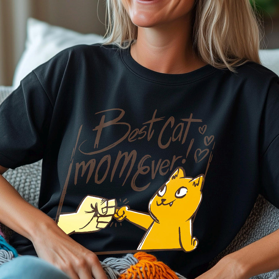 Best Cat Mom Ever T-Shirt, Cat Lover Gift