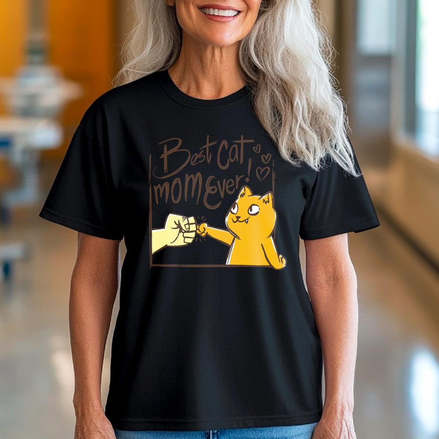 Best Cat Mom Ever T-Shirt, Cat Lover Gift