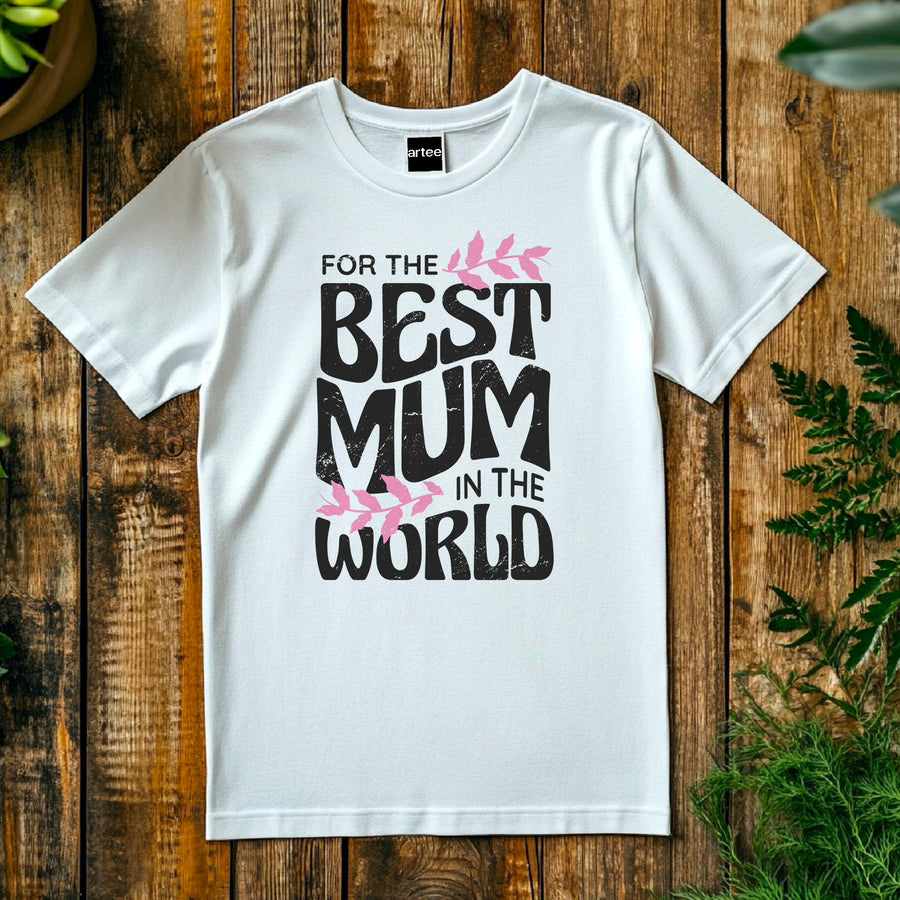 World's Best Mum T-Shirt, Soft Cotton Mother's Day Gift
