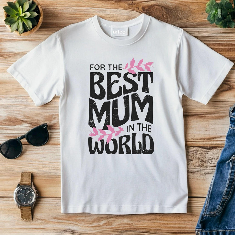 World's Best Mum T-Shirt, Soft Cotton Mother's Day Gift