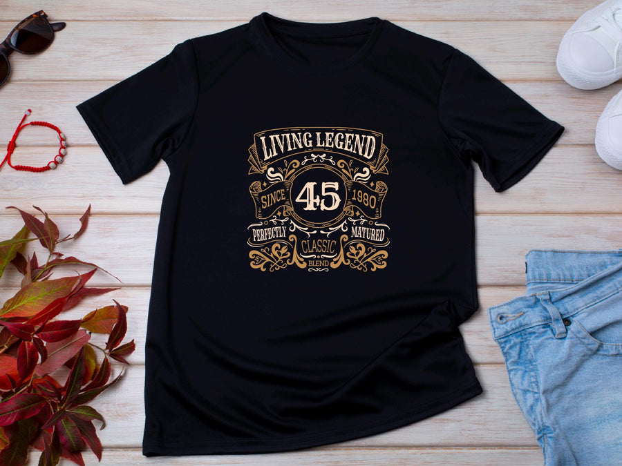 Living Legend 1980 T-Shirt – Funny 45th Birthday Gift for Dad