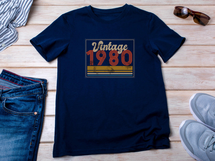 Vintage 1980 45th Birthday T-Shirt – Funny Gift for Dad