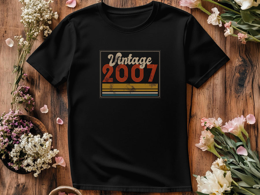 Vintage 2007 T-Shirt – 18th Birthday Gift for Men