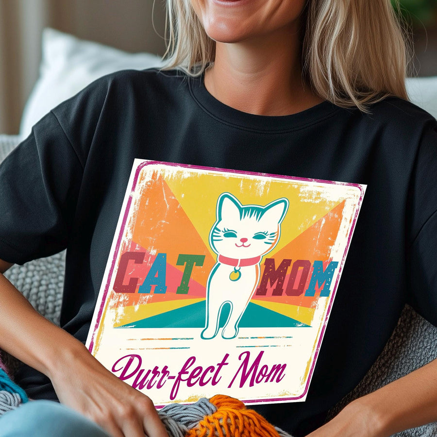 Cat Mom T-Shirt – Purrfect Funny Cat Lover Gift
