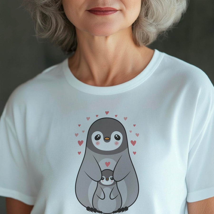 Mama Penguin Shirt, Cute Mommy and Me T-Shirt, Penguin Lover Gift