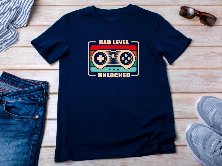 Dad Level Unlocked Gamer SVG t-shirt | Funny New Dad Game Controller tshirt | Father’s Day PNG | Gamer Dad Digital Downl