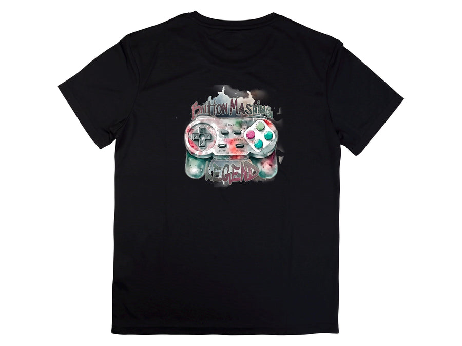 Button Mashing Legend T-Shirt | Funny Gamer Dad T-Shirt | Retro Gaming Joystick Shirt | Father’s Day Gift for Gamer | Vi