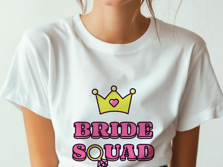 Bride Squad Shirt – Bachelorette Party T-Shirt – Bridesmaid Matching Tee – Bridal Shower Outfit – Team Bride Wedding Shi