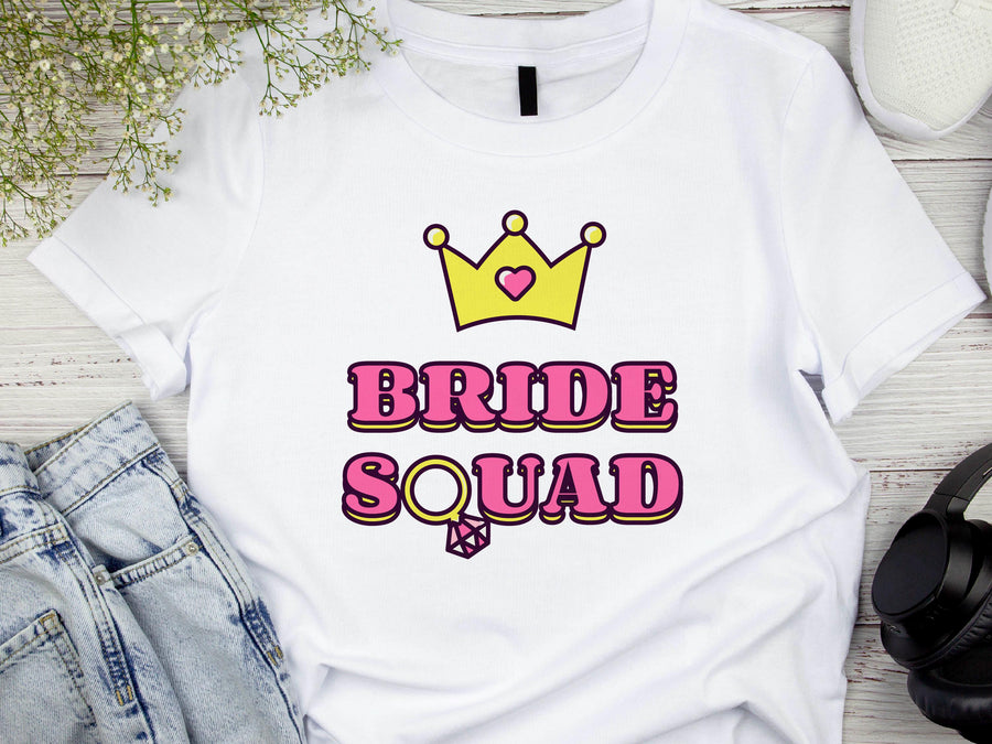 Bride Squad Shirt – Bachelorette Party T-Shirt – Bridesmaid Matching Tee – Bridal Shower Outfit – Team Bride Wedding Shi