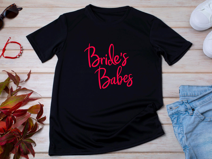 Bride’s Babes Shirt – Bridesmaid Wedding T-Shirt – Bachelorette Party Matching Tee – Bridal Party Gift – Team Bride Shir