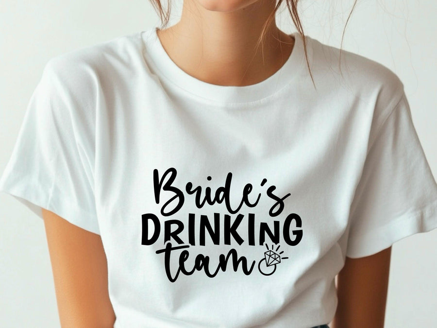 Bride’s Drinking Team Shirt – Bachelorette Party T-Shirt – Bridal Party Matching Tee – Team Bride Outfit – Wedding Squad