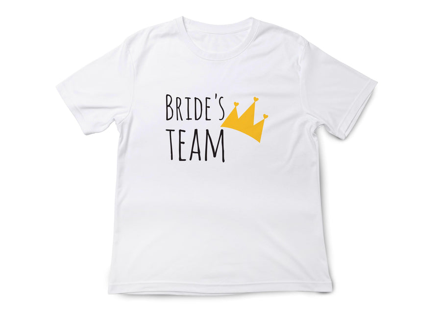 Team Bride Shirt with Crown – Bridesmaid Wedding Party T-Shirt – Matching Bachelorette Tee – Bride Squad Gift – Bridal P