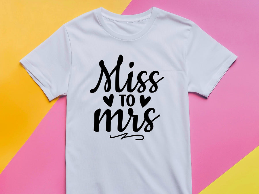 Miss to Mrs Shirt – Bride T-Shirt – Engagement Gift – Wedding Shirt – Bridal Shower Tee – Bachelorette Party Shirt