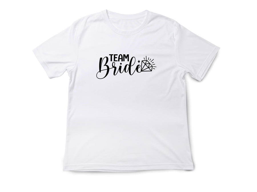Team Bride Shirt – Black Diamond Wedding T-Shirt – Bachelorette Party Tee – Matching Bridal Squad Shirt – Bride Tribe Ou