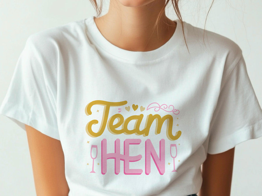 Team Hen Shirt – Hen Party T-Shirt – Bride Squad Tee – Bachelorette Party Shirt – Matching Bridal Party Shirts – UK Wedd