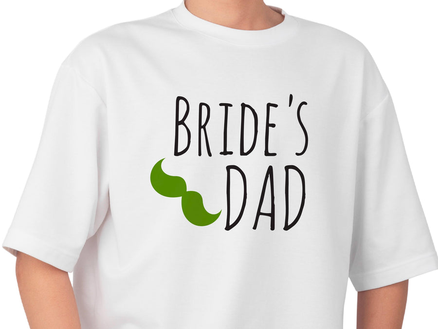 Father of the Bride Shirt – Bride’s Dad T-Shirt – Funny Wedding Tee with Mustache – Gift for Bride’s Father – Green Wedd
