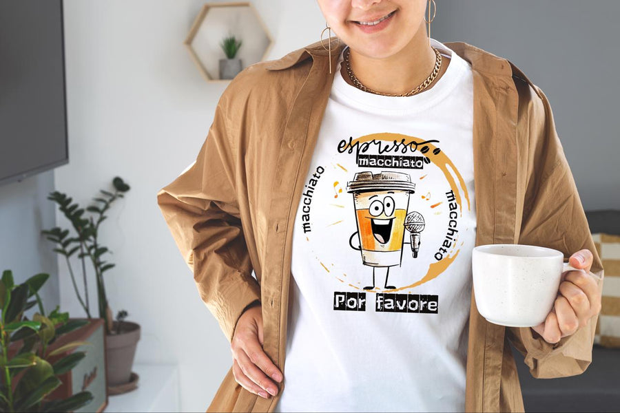 Espresso Macchiato Por Favore T-Shirt | Estonia Eurovision Fan Shirt | Tommy Cash inspired | Funny Music Slogan T-Shirt