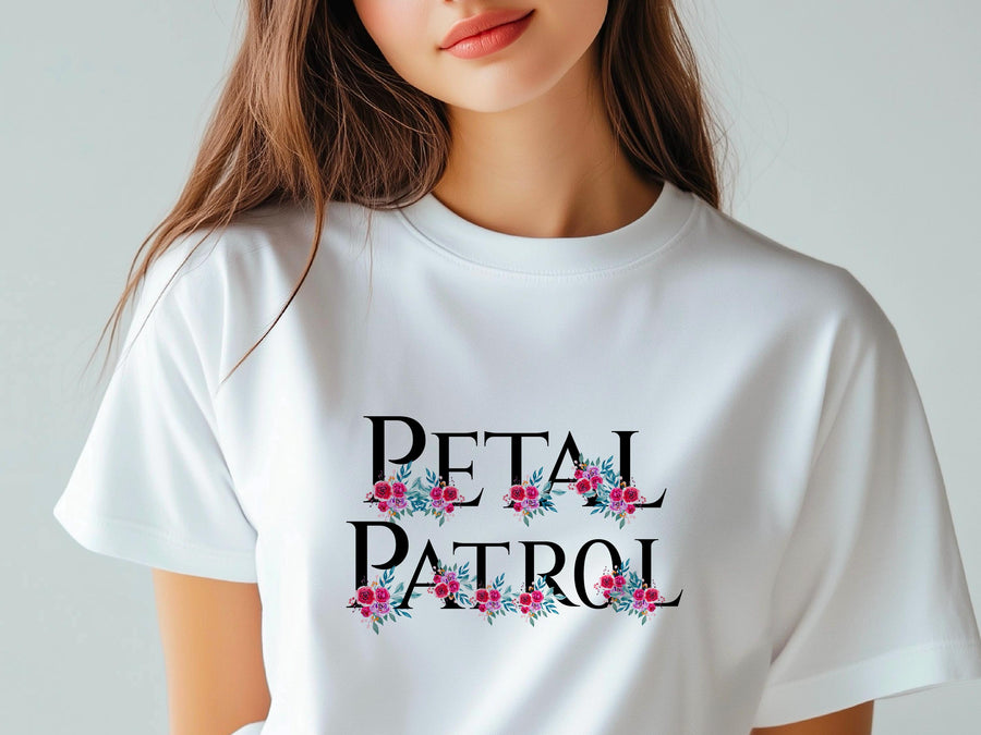 Petal Patrol T-Shirt – Flower Girl Wedding Tee – Cute Bridal Party Shirt – Toddler Wedding Outfit – Matching Ceremony T-