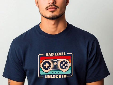 Dad Level Unlocked Gamer SVG t-shirt | Funny New Dad Game Controller tshirt | Father’s Day PNG | Gamer Dad Digital Download