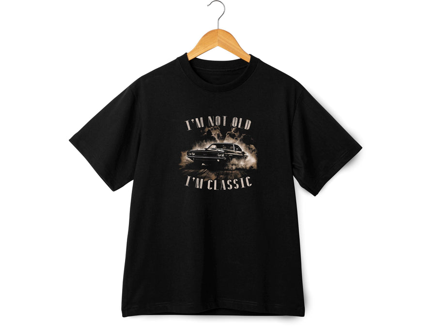 Funny Fathers Day Shirt – I'm Not Old I'm Classic – Vintage Car Dad Tee – Retro Gift for Him – Cool Car Lover Sh