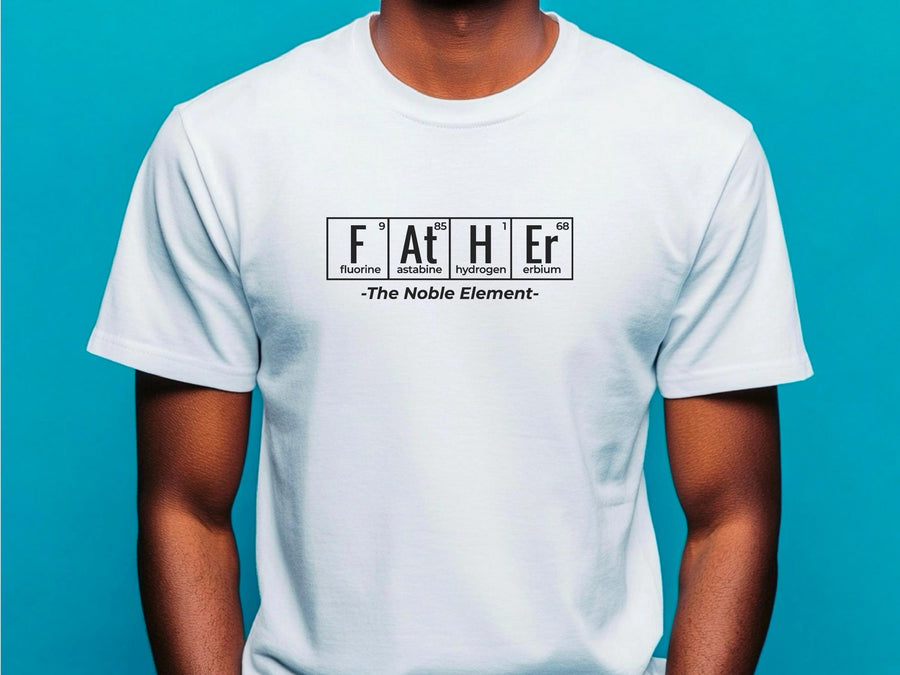 Science Dad T-Shirt – Noble Element Periodic Table, Chemistry Gift