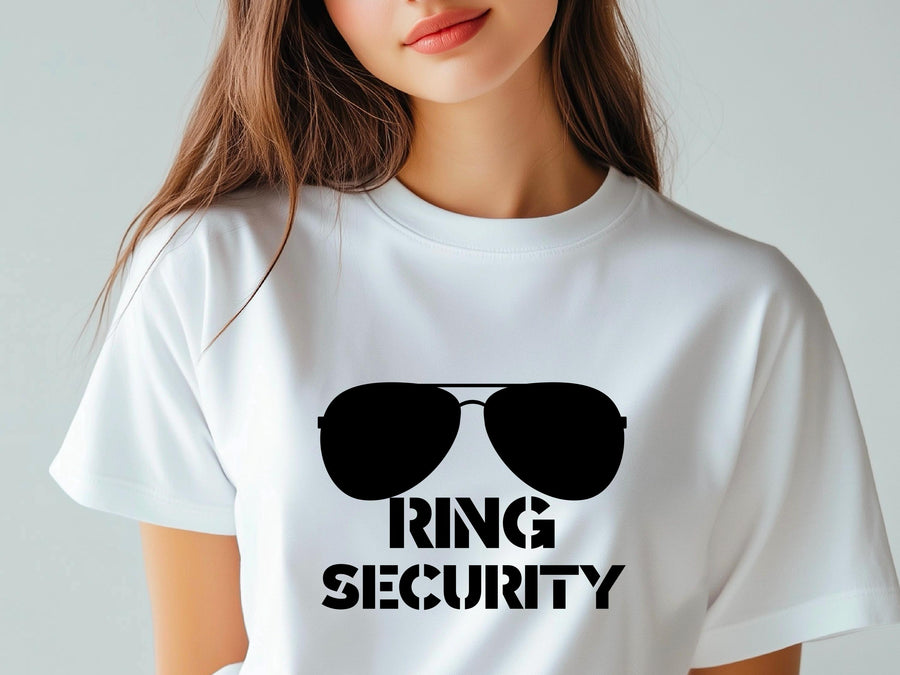 Ring Security T-Shirt – Ring Bearer Shirt – Wedding Party Tee – Hen Party Outfit – Bride Squad Shirt – Funny Wedding Gif