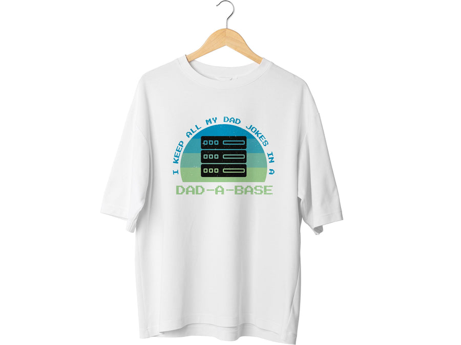 Dad-A-Base Dad Jokes T-Shirt | Funny Programmer Dad Shirt | Geek Dad Tee | Fatherās Day Gift for Him | Database Coding J