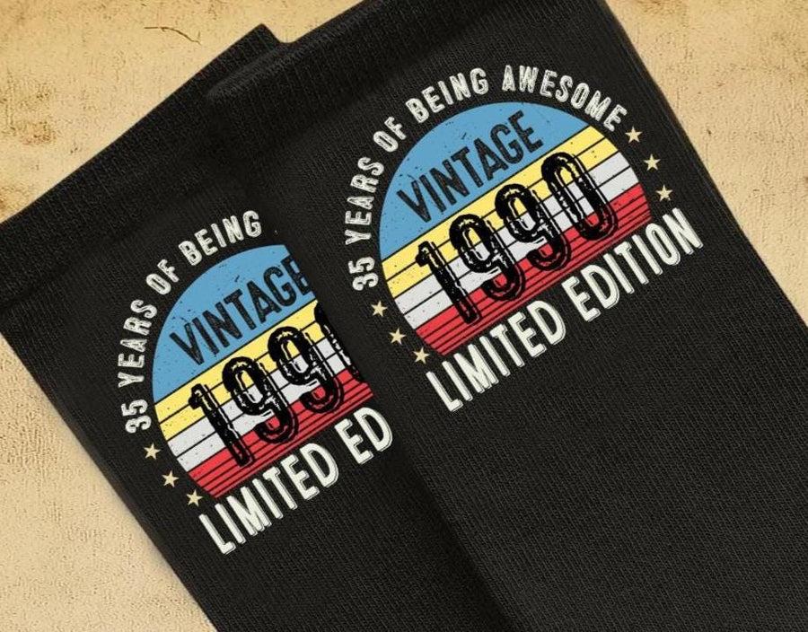 Socks 35th Birthday Gifts For Men Or Women Awesome Since 1991 35 Years Old