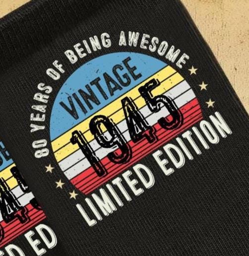 Socks 80th Birthday Gifts For Men Or Women Awesome Since 1945 80 Years Old