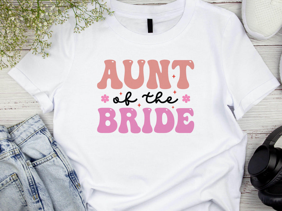 Aunt of the Bride Shirt ā Wedding T-Shirt ā Bridal Party Gift for Aunt ā Wedding Day Tee